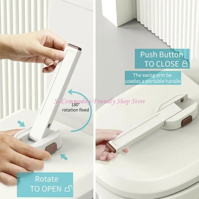 85ae Baby Toilet Lock Proof Security Locks inodoro fácil instalación para inodoros en mayoría - imagen 3