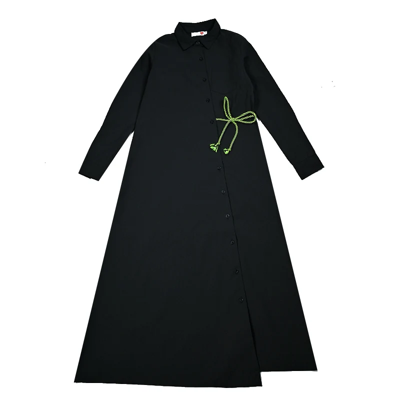 Vestido envolvente para mujer, maxi color blanco con decoración especial en contraste, costura para niña, sin mangas, tela de lino y algodón, cinturón - imagen 3