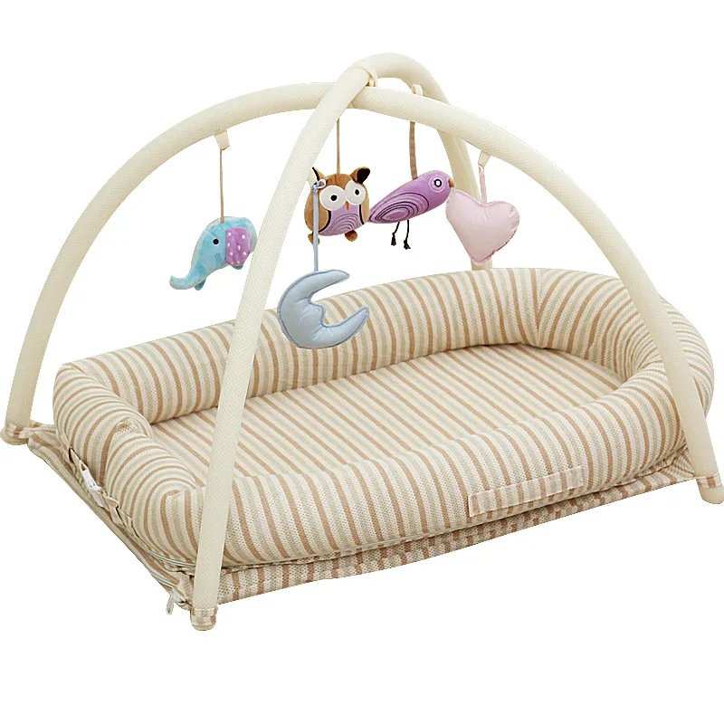 Cama plegable para bebé, tumbona para recién nacido, nido para dormir antisaliva con 5 °   Capa de algodón suave con diseño envolvente calmante inclinado portátil - imagen 5