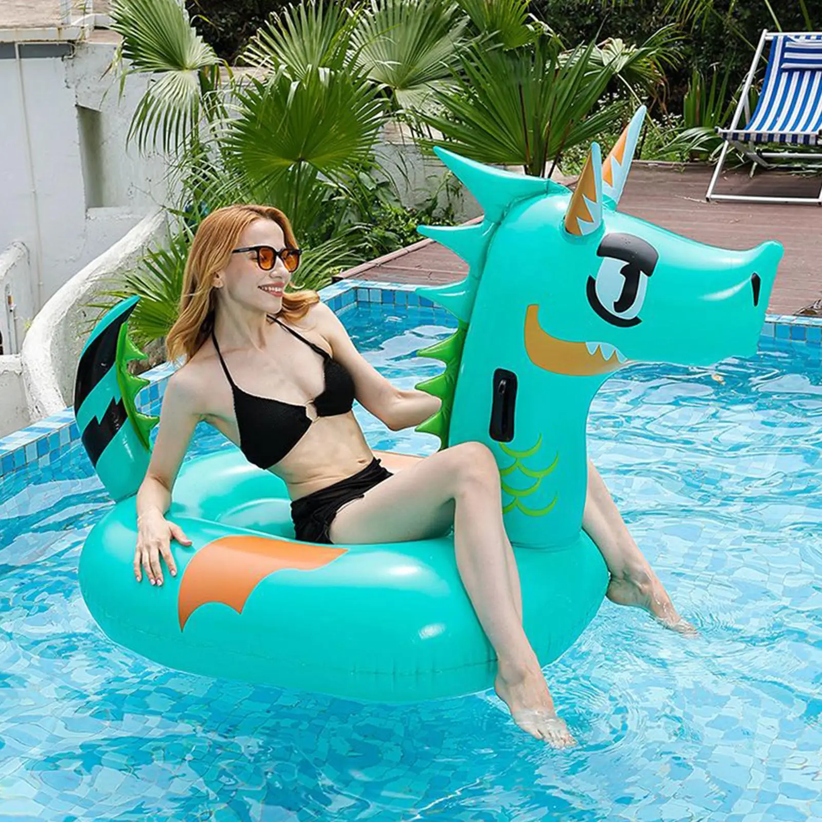 Flotadores de piscina para adultos, tumbona inflable para piscina, balsa, tumbona, juguetes de agua flotantes para niños y adultos, juegos de verano al aire libre - imagen 3