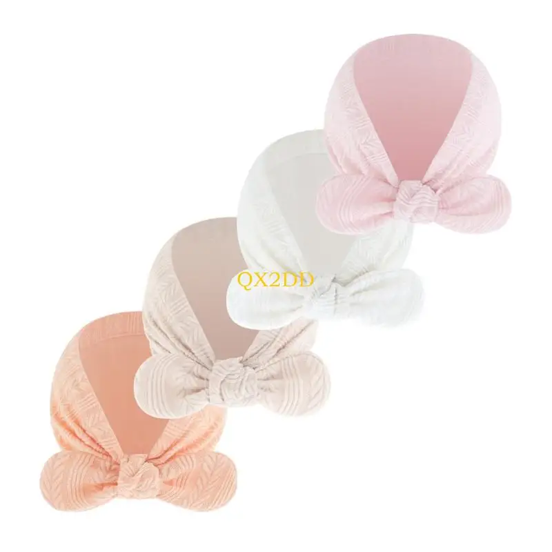 Gorro de algodón con lazo suave para bebé recién nacido