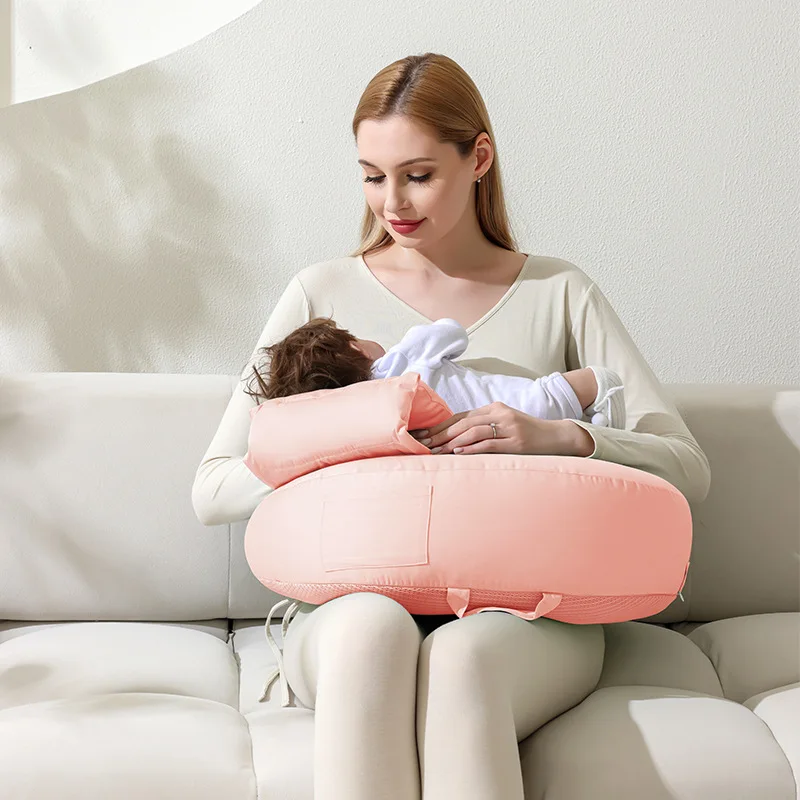 Pink nursing pillow