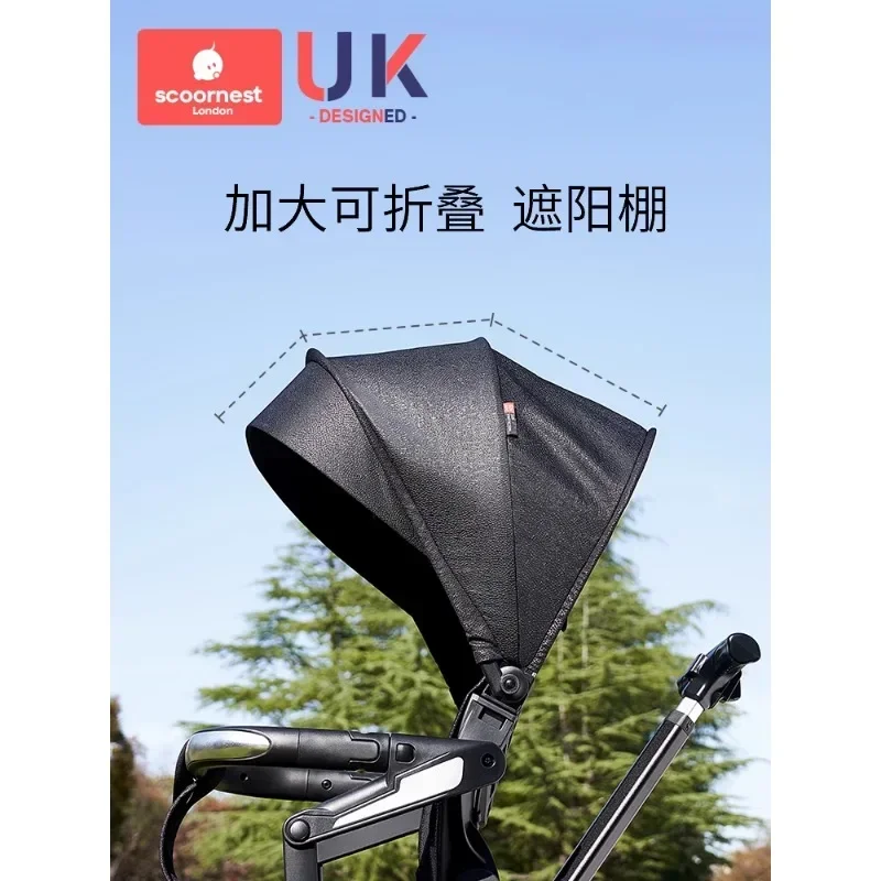 2025Carrito para niños con artefacto para caminar para bebés, carrito plegable simple ultraligero con paisaje alto para caminar en dos vías para bebés - imagen 3