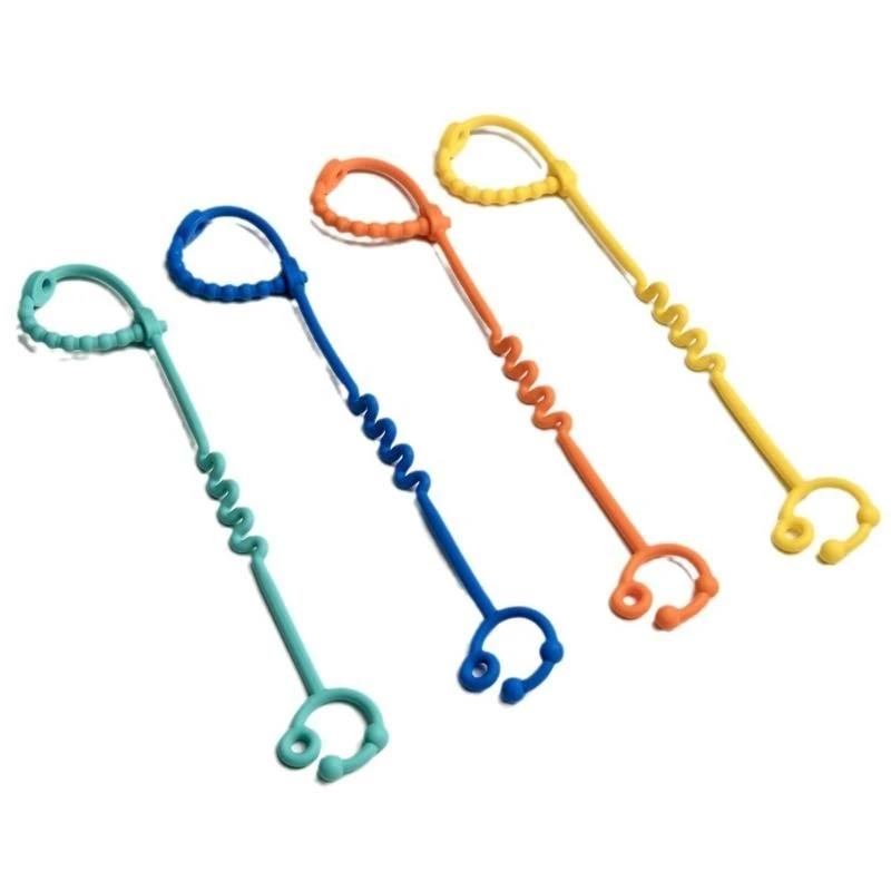 M76C Clip para chupete bebé, cadena mordedor silicona, cadena para chupete infantil, regalo - imagen 2