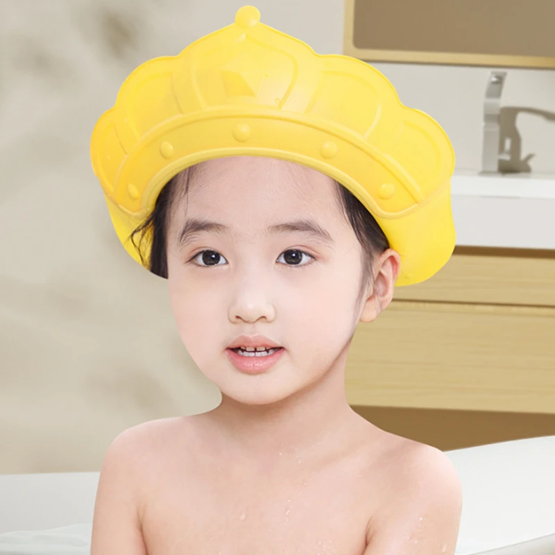Gorro de ducha para nadar para bebé, champú para baño, cabezal de protección para los ojos, cubierta de agua, cuidado del bebé, gorro de ducha ajustable para lavado de cabello para niños de 0 a 6 años - imagen 2
