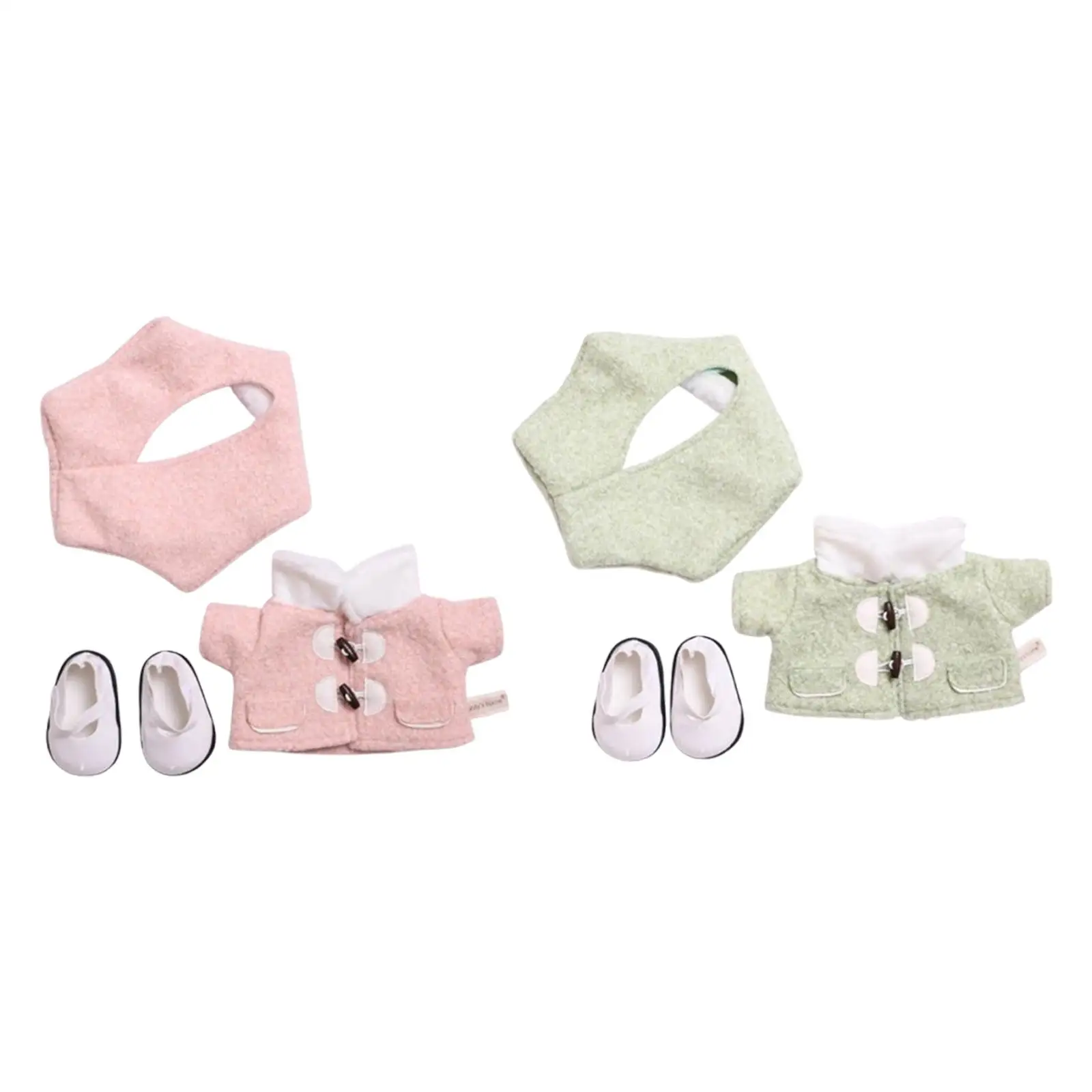Stuffed Doll Coat Headwear and Shoes DIY Photo Props Costumes for 38cm Dolls