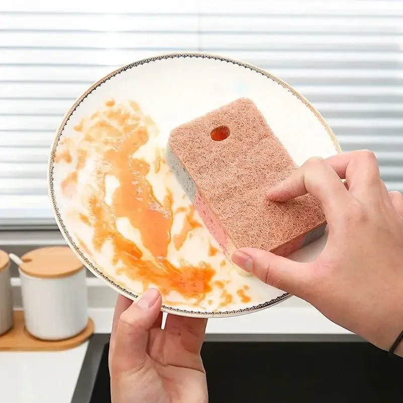 Esponja de limpieza de cocina, se puede utilizar en ambos lados, esponja para lavar platos, paño, herramienta de limpieza del hogar, 1/5 Uds. - imagen 4