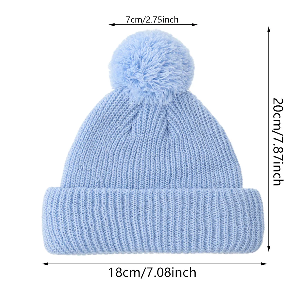 Gorro de punto con pompón para bebé – Cálido y suave para invierno - imagen 3