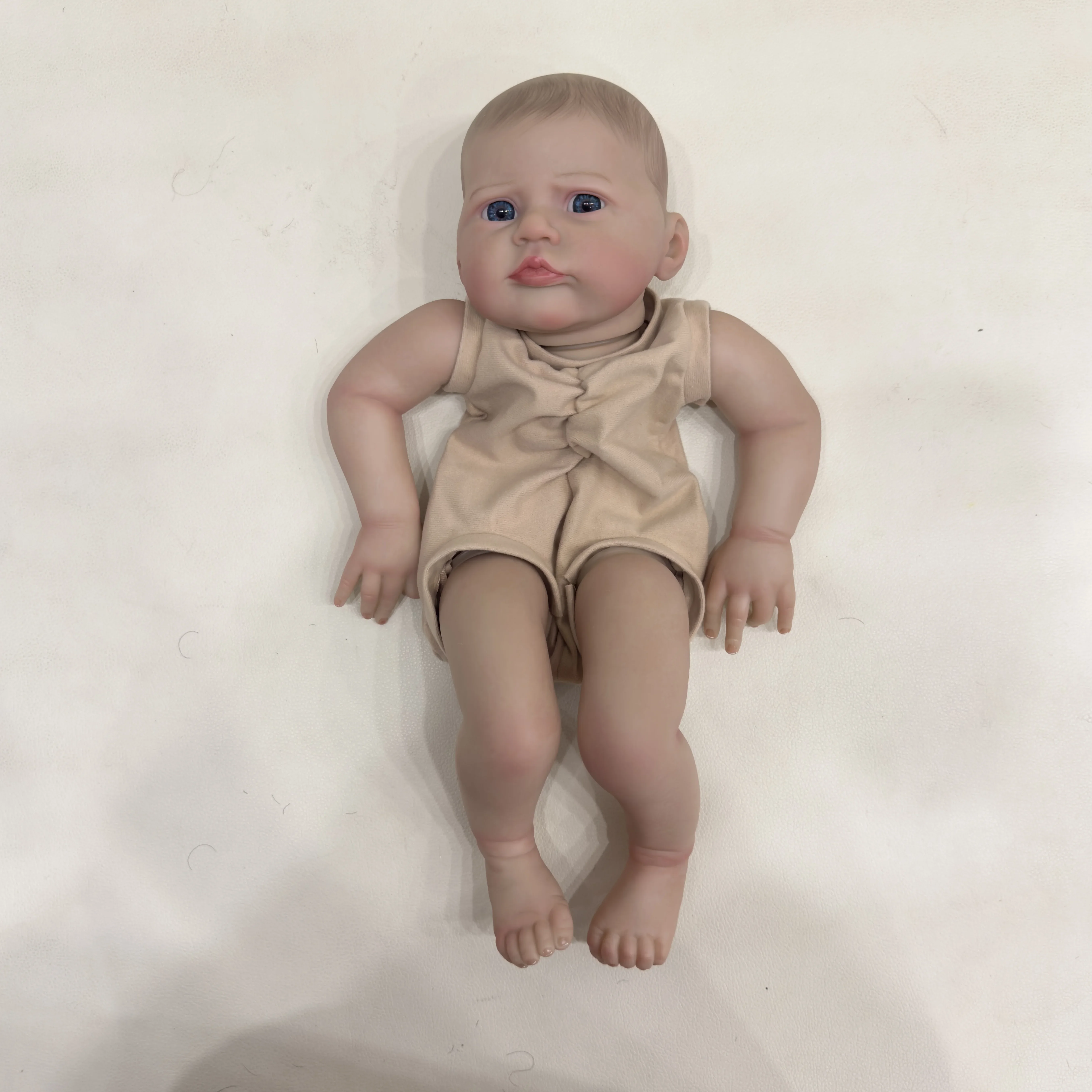 NPK-piezas de muñeca sin terminar de 19 pulgadas, Kit de muñeca Reborn Heron con pelo pintado a mano, bebé hecho a mano DIY realista - imagen 4