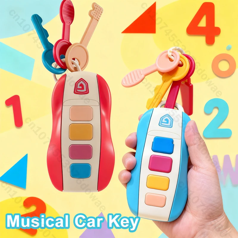 Llave Musical de coche para bebé, juguete Vocal inteligente con sonido remoto, juego de simulación, juguetes educativos para niños, juguetes musicales, regalos de navidad