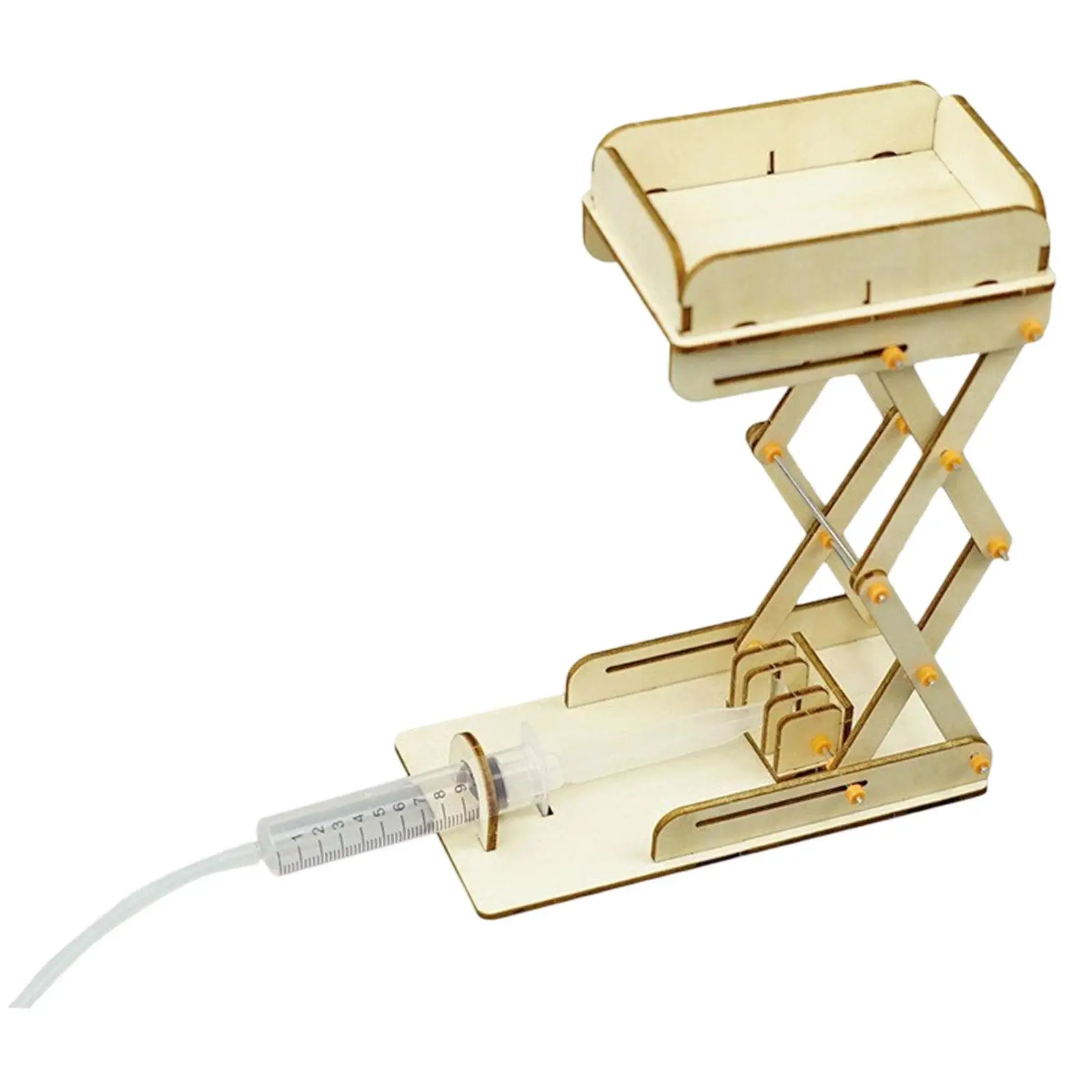 Hydraulic Experiment Lift Table Science Experiment Stem Physics Principle Novelty Innovation DIY Wooden Elevator Toy for Kids