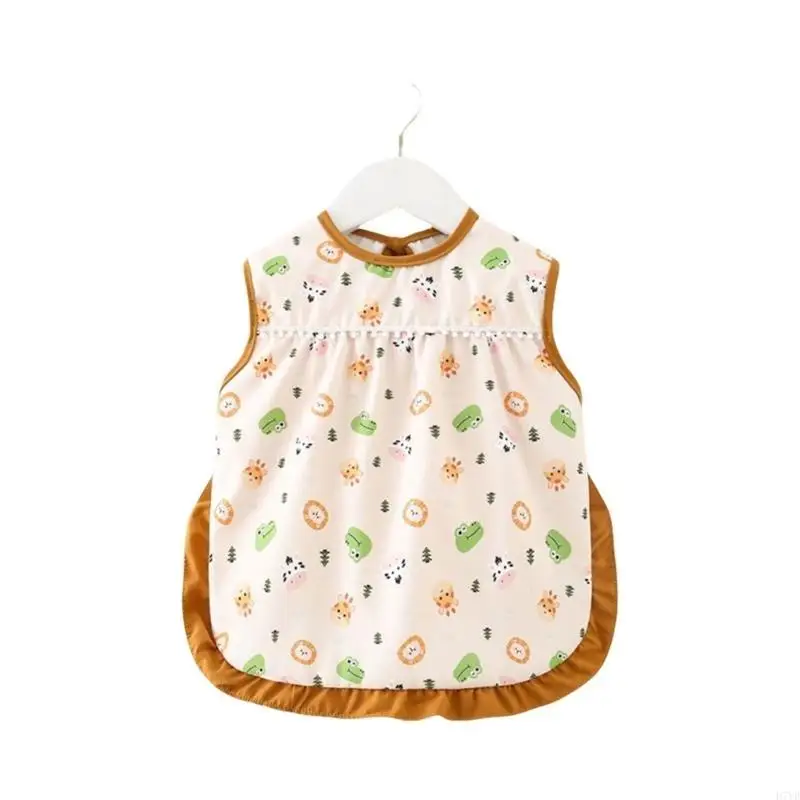 Babero impermeable D7YD resistente a las manchas para niños pequeños 0 a 4 años, delantal alimentación para niños, - imagen 4