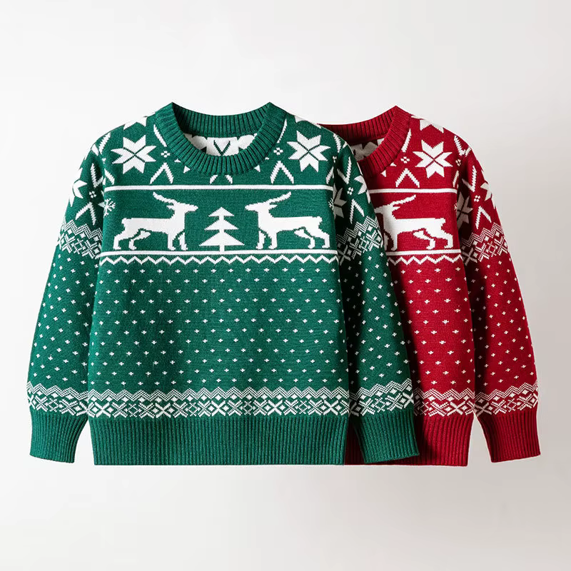 Suéter navideño de punto para niños y niñas - imagen 5