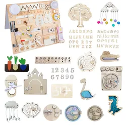 Tablero de madera para bebés – Juguete Montessori educativo práctico
