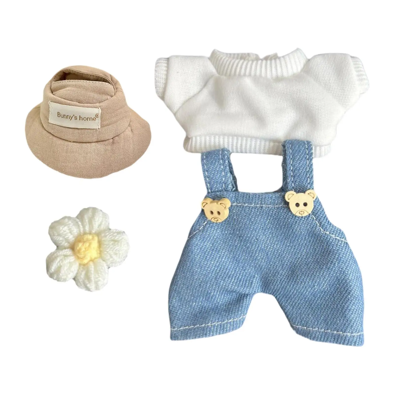 Mini 6 inch Doll Clothes Hat Doll Clothes for Kids Pendant Doll Age 5-7 8-10