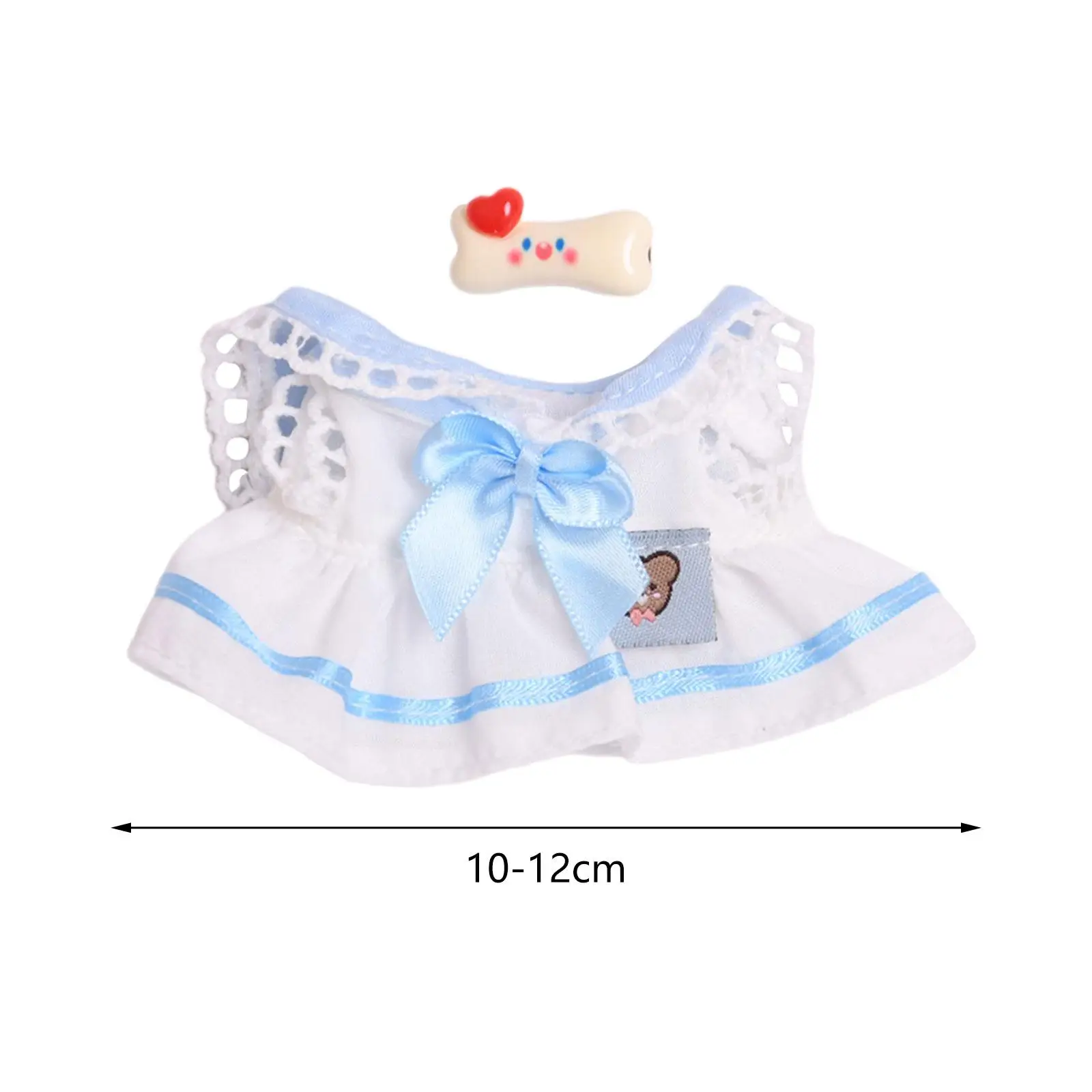 Fashion Dolls Dress Suit, Bow Tie Dress Suit, Handmade Clothing with Hair Accessories Costume Miniature Clothes for 15cm Doll