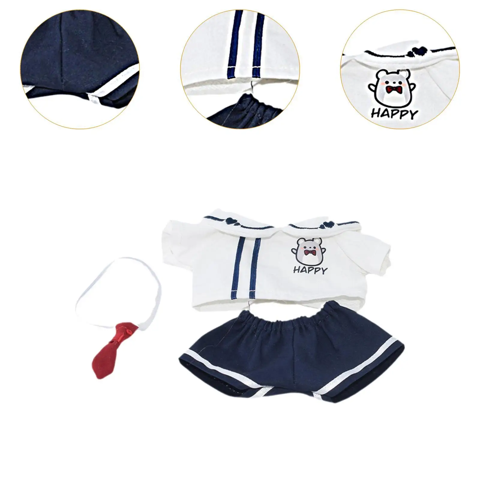 6.69in Doll Clothes Dress up Photo Props DIY Doll Toy Fashion Costume Cute for Kids Soft Cute Doll Clothes Suit Uniform Outifit