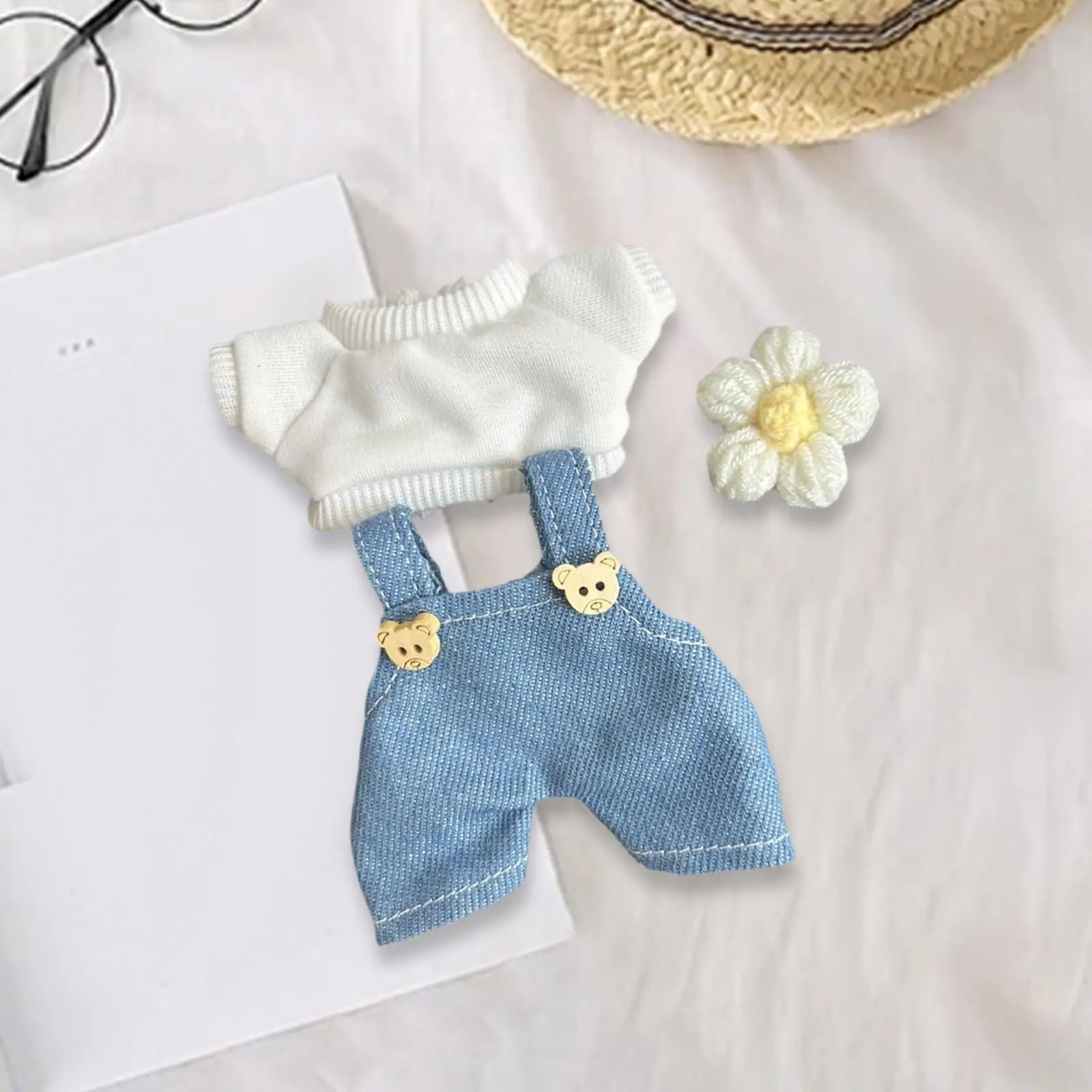 Mini,6 inch Doll Clothes,Doll Pants Outifits Set,Adorable,Hat,Costumes Doll Clothes,Cute,Doll Clothes Suit for Pendant Doll