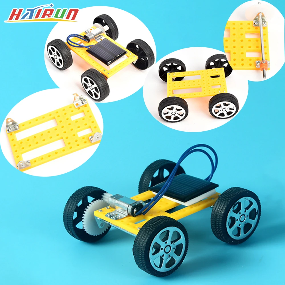 Coche de juguete solar para niños de montaje DIY ensamblado creativo