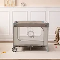 Grey  Square Bed