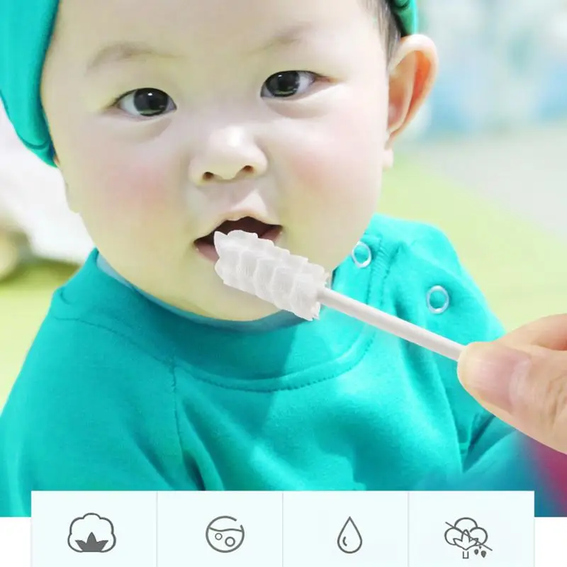 Cepillo de dientes para bebé, limpiador Oral, cepillo de dientes higiénico para bebé, cepillo de dientes para niños pequeños, cepillo de dientes de gasa limpio y respetuoso con la piel Individual