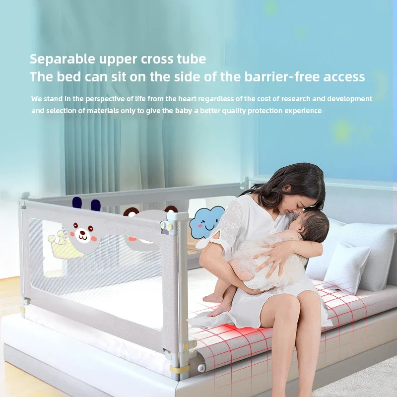Barandilla de cama ajustable, rieles de conexión para parque infantil de bebé, barrera de seguridad para cama, rieles de seguridad anticaída para cama, valla para bebé - imagen 5