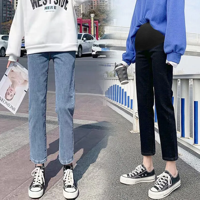 Pantalones de embarazo elásticos de cintura alta - varios colores - imagen 3