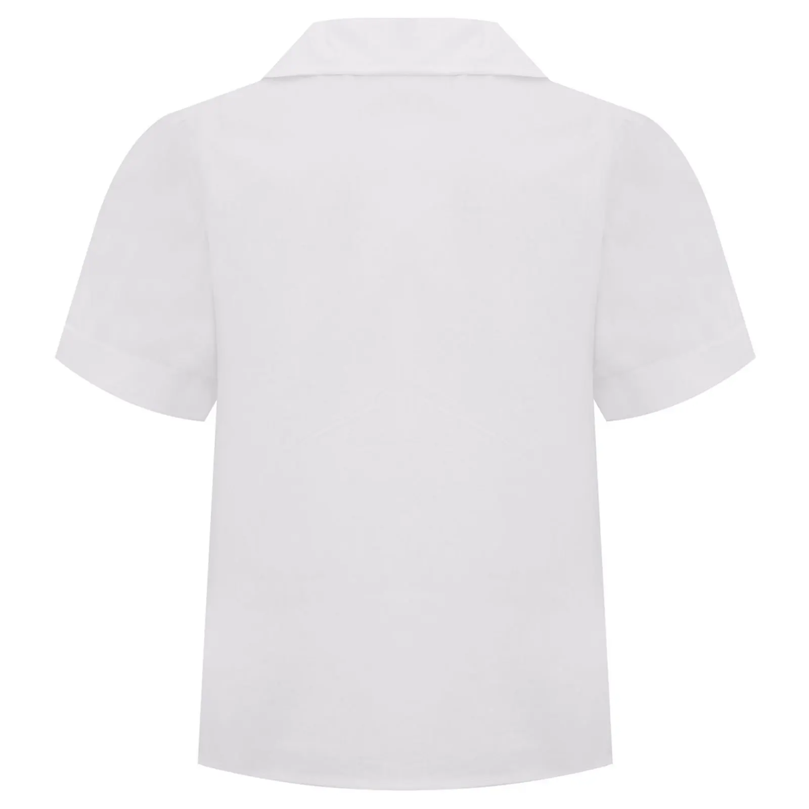 Camisa blanca de algodón para niñas, blusas con botones de manga corta con adornos de encaje, Top para la escuela, boda, fiesta de cumpleaños, vacaciones, Picnic - imagen 5
