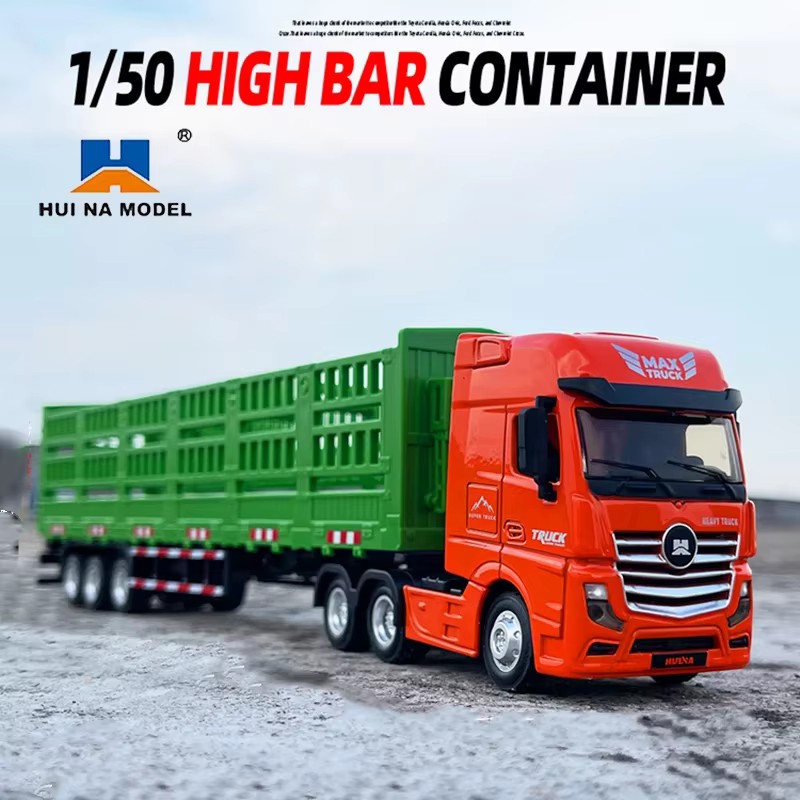 Huina Camión contenedor de aleación – Juguete coleccionable para niños - imagen 3