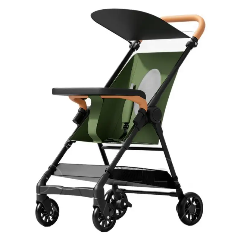 Cochecito plegable de aluminio para aviones, sistema de colapso de un segundo con arnés de 5 puntos, cochecito de viaje compacto para recién nacidos y niños pequeños - imagen 5