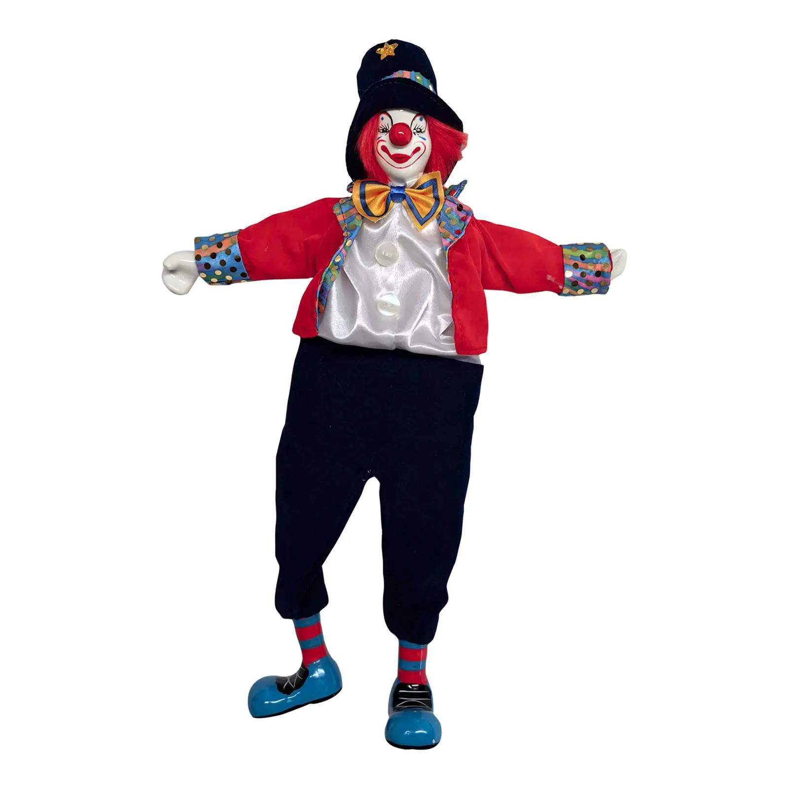 Clown Doll Halloween Decoration Porcelain Clown Model for Table Party Decor