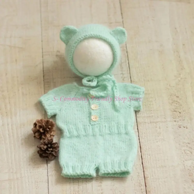 Props fotografía para bebés 85ae Juego ropa oso recién nacido para sesiones fotos para sesiones fotos - imagen 2