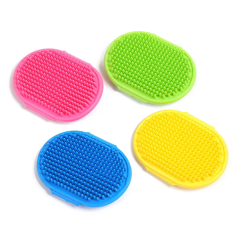 Cepillo de goma suave para perros y gatos, peine de silicona para Baño de mascotas, removedor de pelo de gato, cepillo de masaje, SUMINISTROS DE ASEO para mascotas, suministros de limpieza - imagen 5