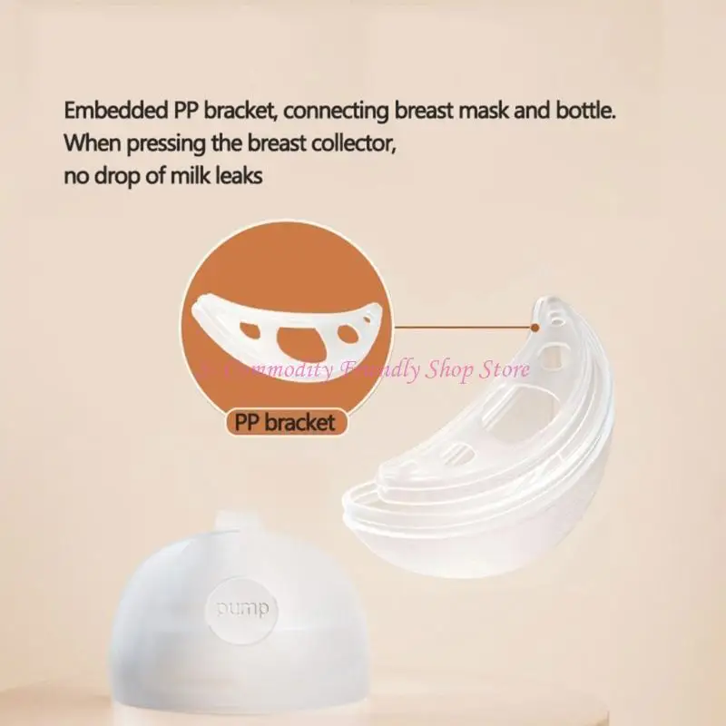 Dispositivo recolección leche materna posparto 85AE 50ML, Colector leche cómodo y seguro, Extractor leche portátil, - imagen 3