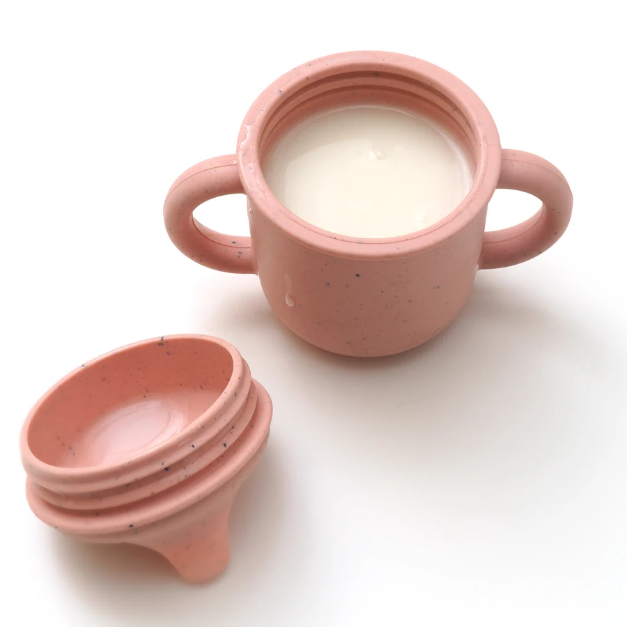 Nuevo diseño, taza de entrenamiento de silicona para aprender a beber para bebés con asas, botella de agua, taza para alimentar y beber, cosas para bebés - imagen 2
