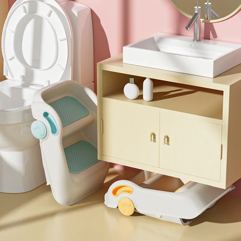 Taburete infantil plegable antideslizante para baño, escalón - imagen 2