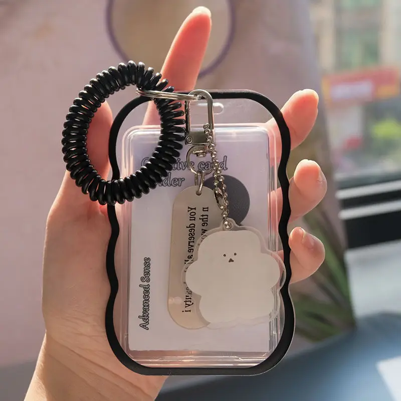 Soporte para sesión fotográfica Kpop de diseño creativo, tarjetero transparente, llavero, fundas para fotos, tarjeta de autobús, funda para tarjeta de estudiante, Protector de fotos - imagen 4