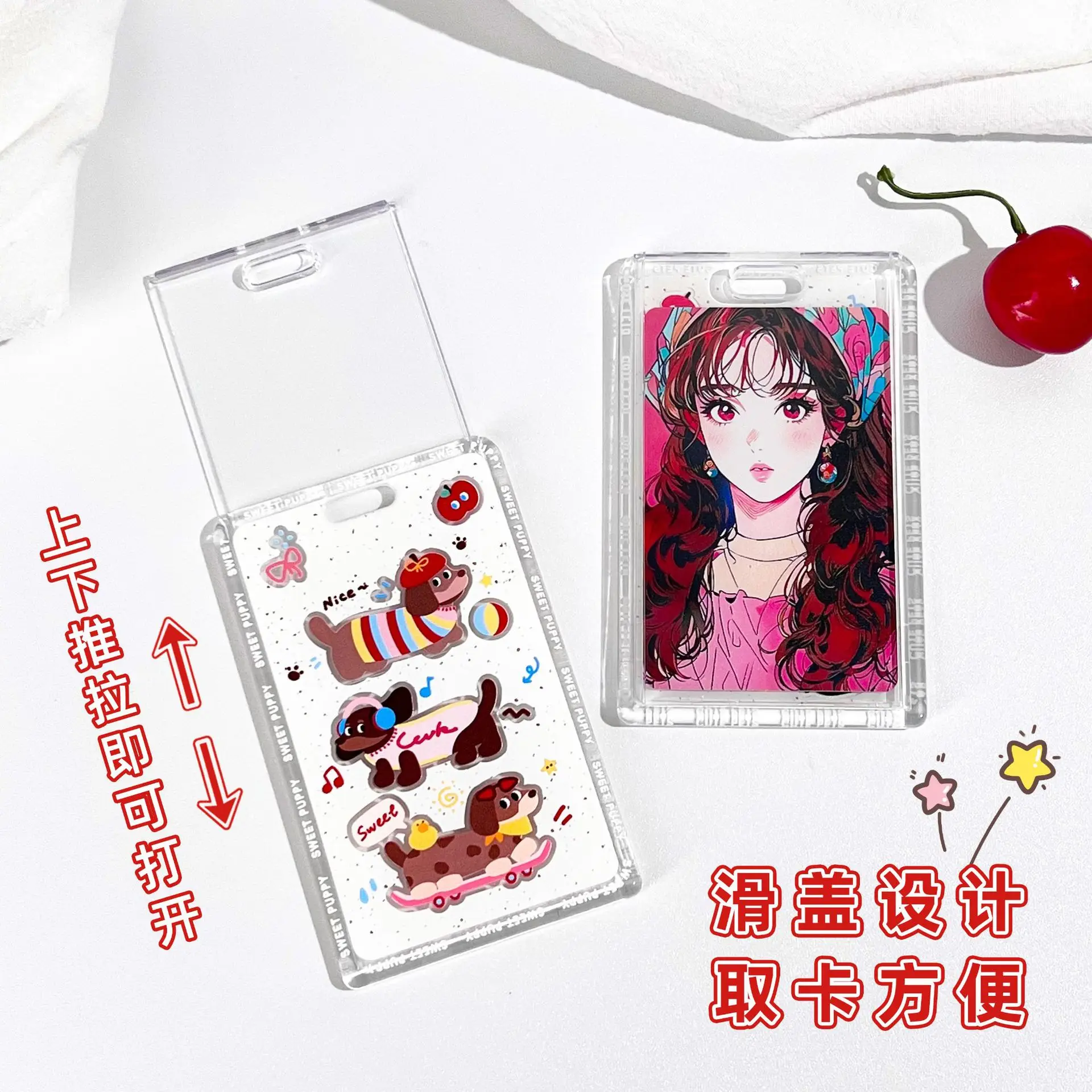Funda protectora para tarjetas con animales de dibujos para niños