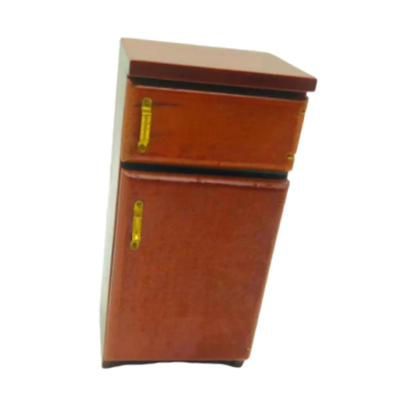 Dollhouse Fridge 1/12 Scale Smooth Polishing Party Favor Kitchen Appliance Dollhouse Fridge 1/12 Scale Smooth Polishing Party Favor Kitchen Appliance