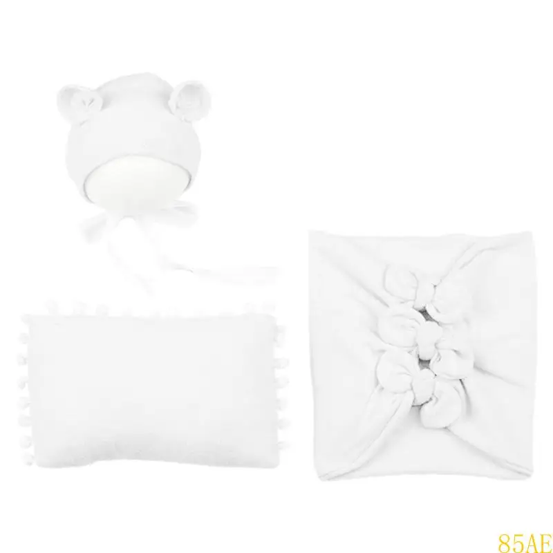 85ae 3 PCS/set Propiedades fotografía recién nacida Baby Boy Girl Gat almohada Conjunto manta almohada linda Gaanie - imagen 3