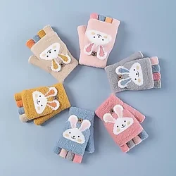 Guantes infantiles con diseño de conejo: cálidos para invierno