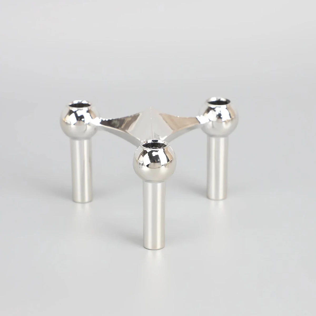 Candelabro de Metal con estructura Molecular nórdica, candelabro dorado, centro de mesa, decoración para sala de estar, regalo, candelabro decorativo para el hogar - imagen 4