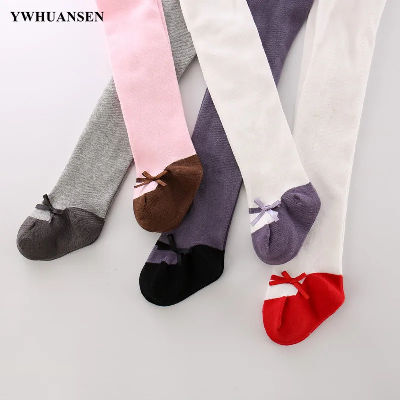 Zapatos de baile para niñas de 0 a 4 años, medias con lazo, pantimedias de algodón peinado, ropa para niños pequeños, primavera y verano - imagen 2