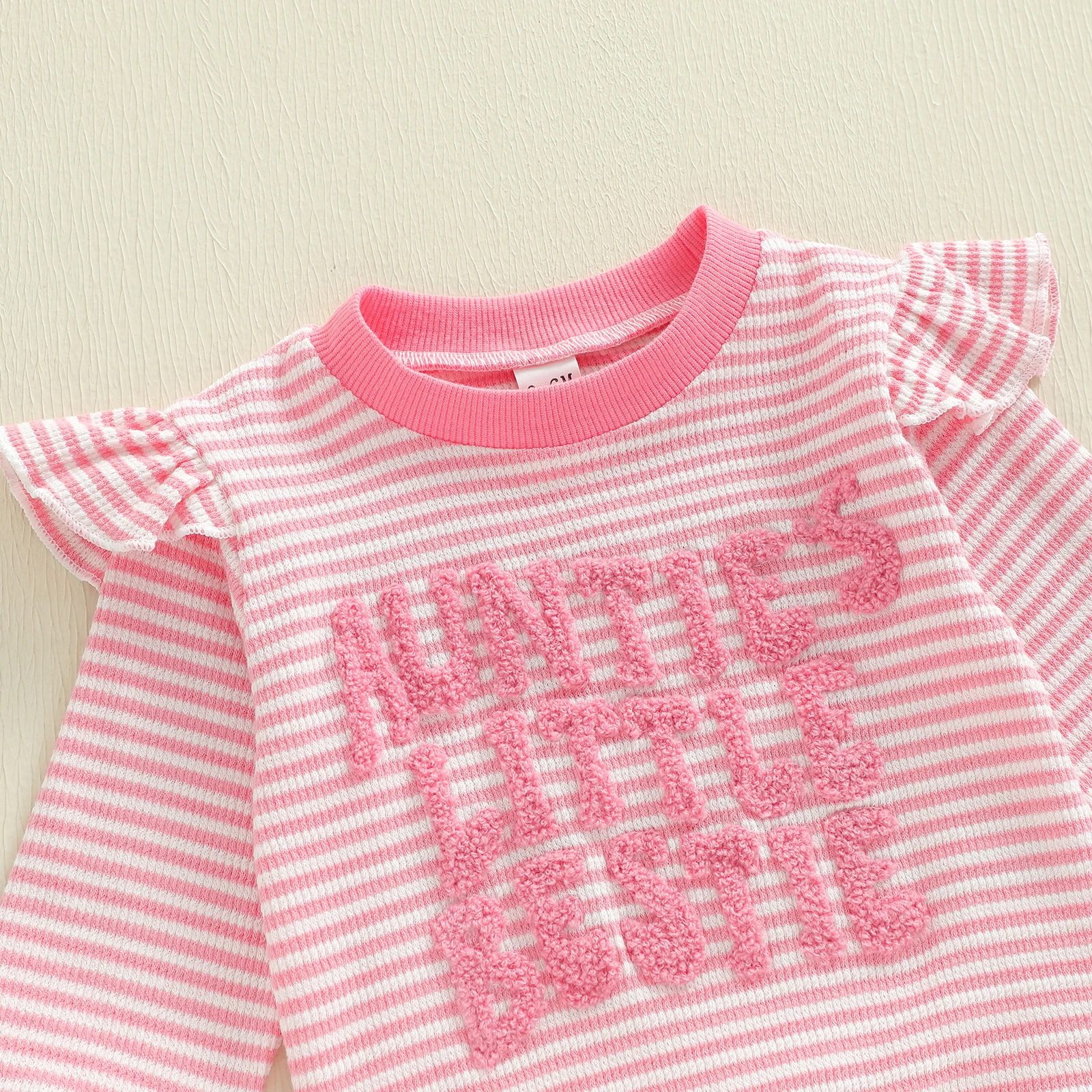 ViSgogo Conjunto de pantalones de cintura elástica con sudadera y letras de manga larga para niña de primavera, ropa para niños pequeños - imagen 5