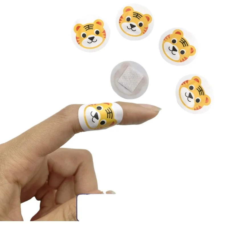 Mini vendajes de yeso adhesivos redondos para niños, parche hemostático transpirable, parches para heridas, 50/100 Uds.