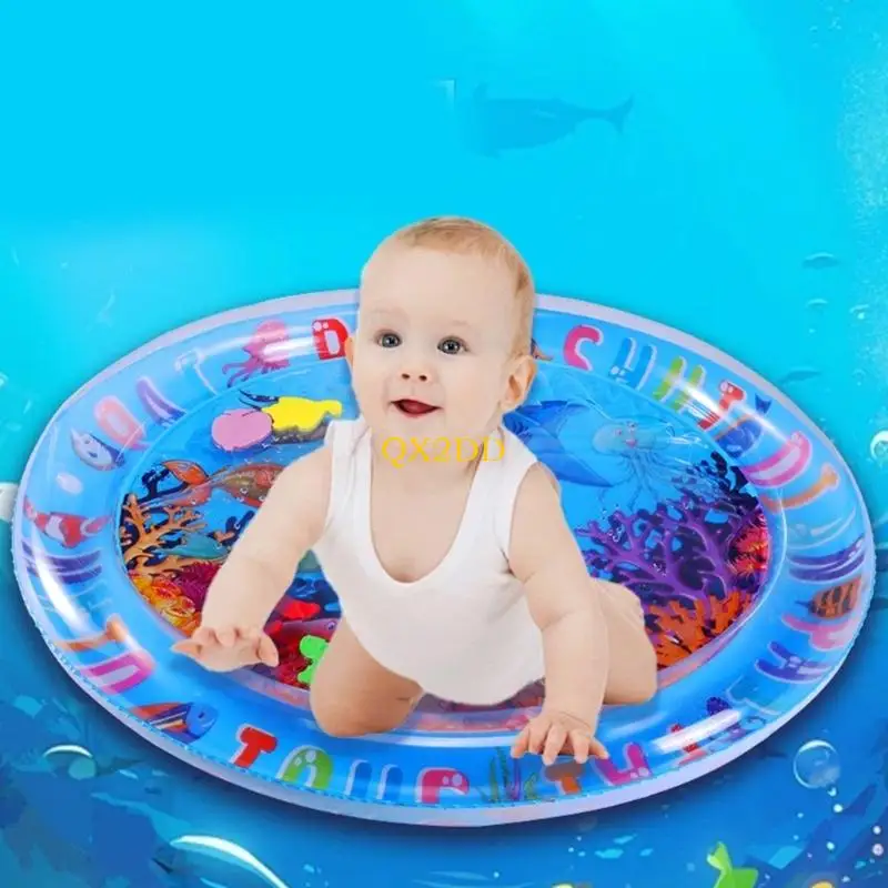 QX2D Inflable Rawling Water Pad Baby Estimulación visual Visual Juguete y diseño a prueba fugas para desarrollo temprano - imagen 4