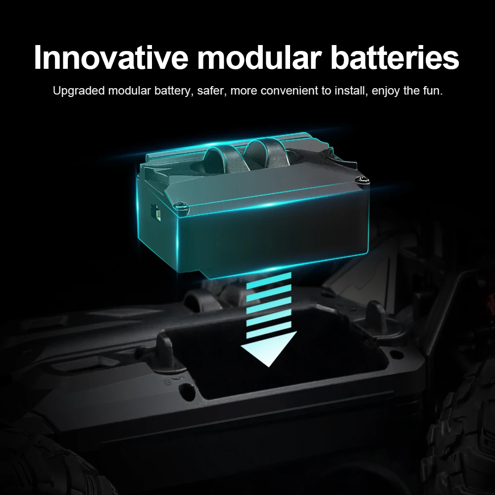 KF11 RC camión 4WD todoterreno de alta velocidad 33 km/h coche 1:16 con luces LED Control remoto escalada RC Buggy coche juguetes para niños - imagen 5