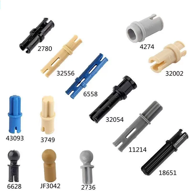 Pieza técnica DIY a granel, conector Pin Peg, eje transversal, juguete de bloques de construcción, piezas MOC compatibles con 2780 3673 6558 6562