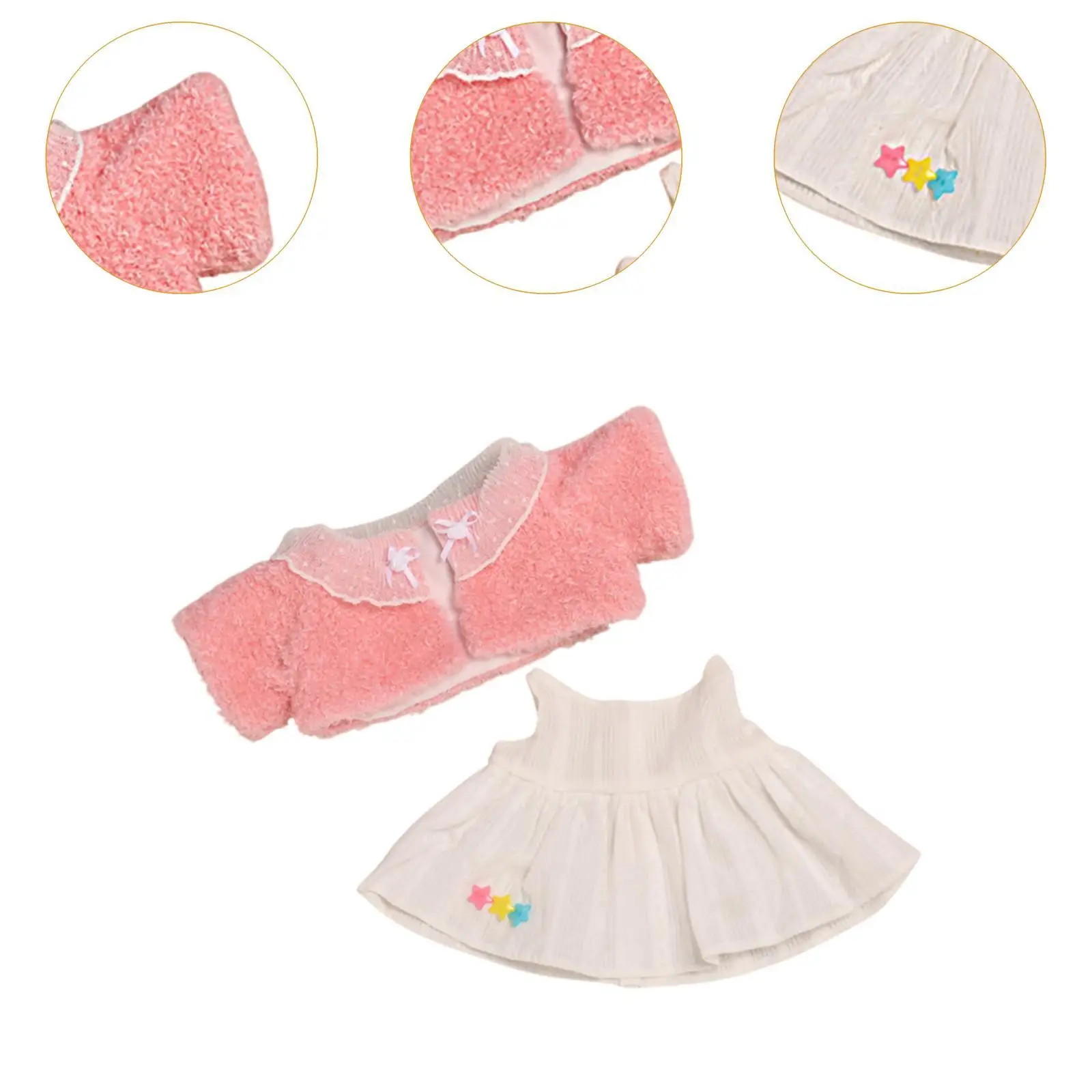 13 inch Plush Doll Clothes Soft Cute Photo Props Doll Dress Pretend Play Stylish