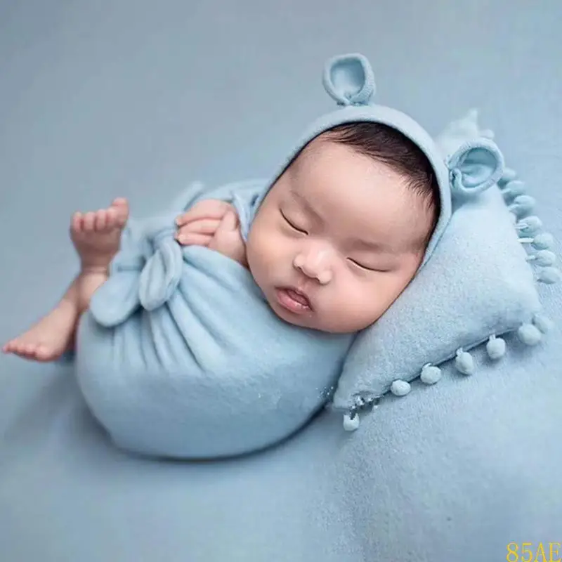 85ae 3 PCS/set Propiedades fotografía recién nacida Baby Boy Girl Gat almohada Conjunto manta almohada linda Gaanie - imagen 5